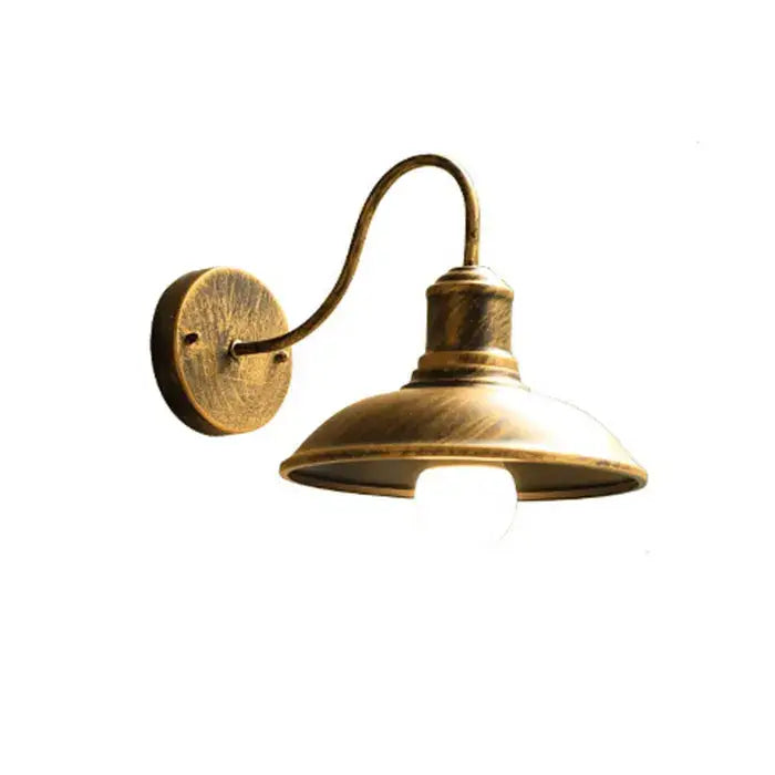 Rustic black gooseneck light fixture outdoor garage wall sconce
