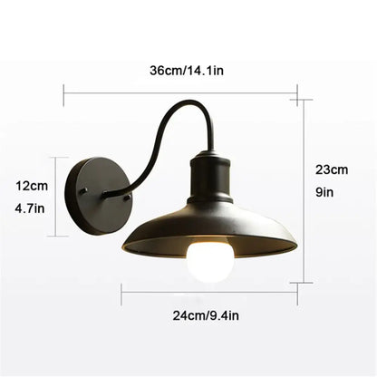 Rustic black gooseneck light fixture outdoor garage wall sconce