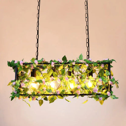 DecorBites™ Rustic Black Metal Island Pendant Light for Restaurants