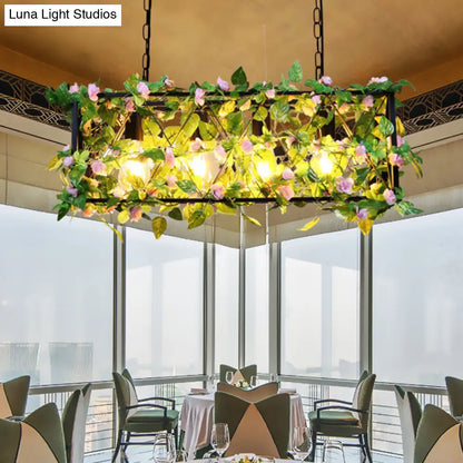 DecorBites™ Rustic Black Metal Island Pendant Light for Restaurants