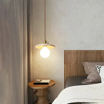 Rustic brass and ceramic glass ball led pendant light dining room