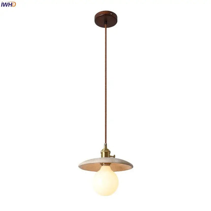 Rustic brass and ceramic glass ball led pendant light dining room