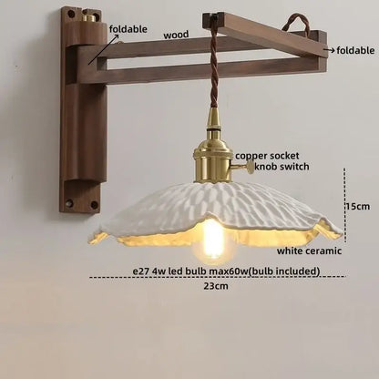 Rustic brass and clear glass wall sconce stair light fixture