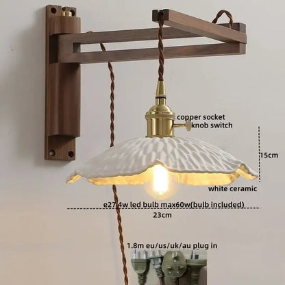 Rustic brass and clear glass wall sconce stair light fixture