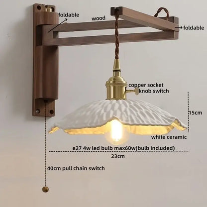 Rustic brass and clear glass wall sconce stair light fixture