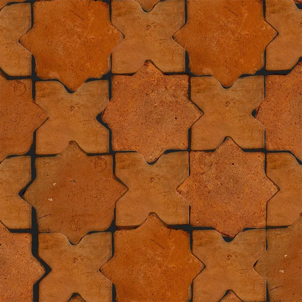 Rustic Cotto Natural Star Terracotta Tiles 4x4