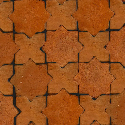 Rustic Cotto Natural Star Terracotta Tiles 4x4