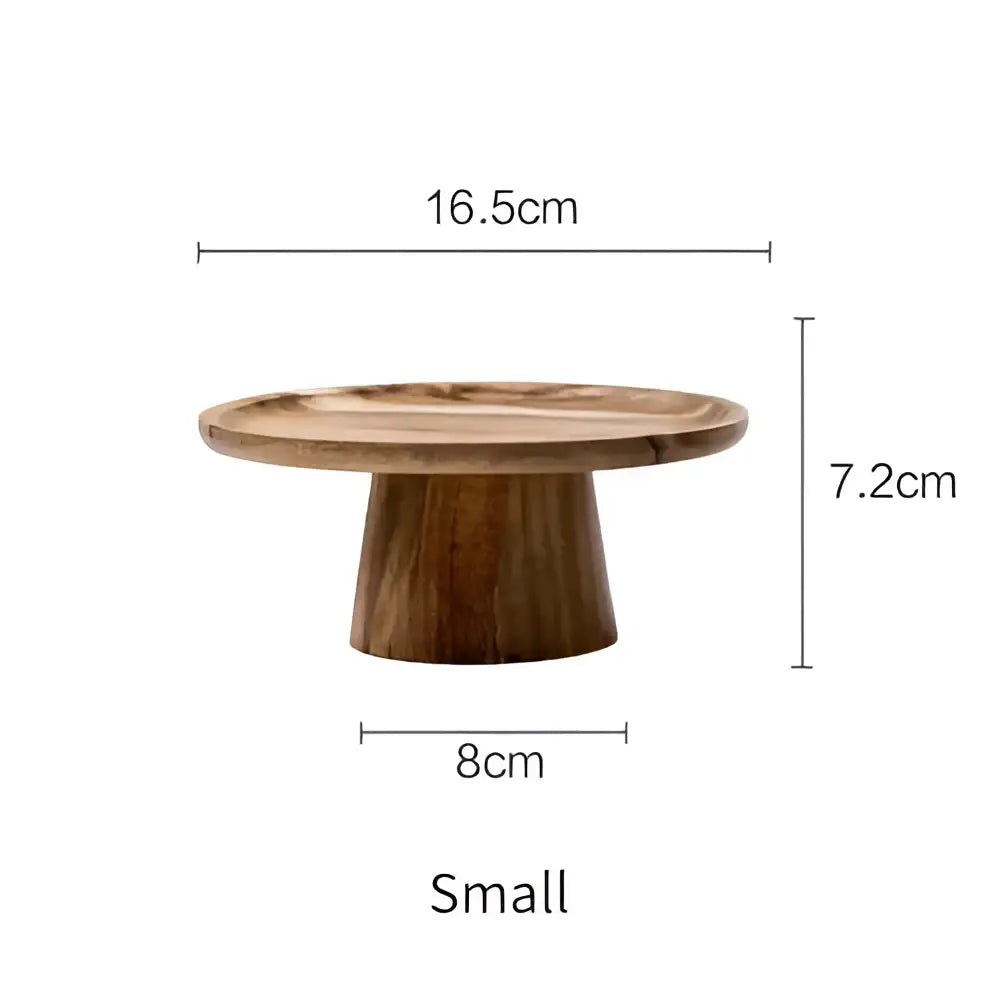 Rustic elevated wooden cake stand set – dining room serving trays