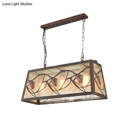 Rustic grapevine metal island light fixture kitchen pendant light