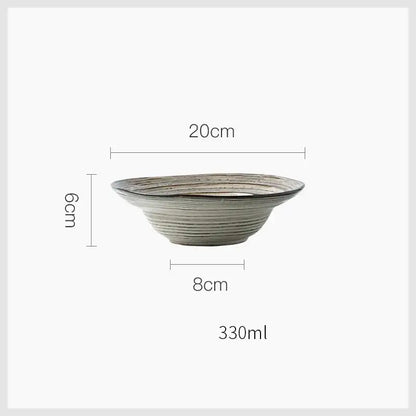 Rustic grayish white ceramic dish bowl set dining room dinnerware