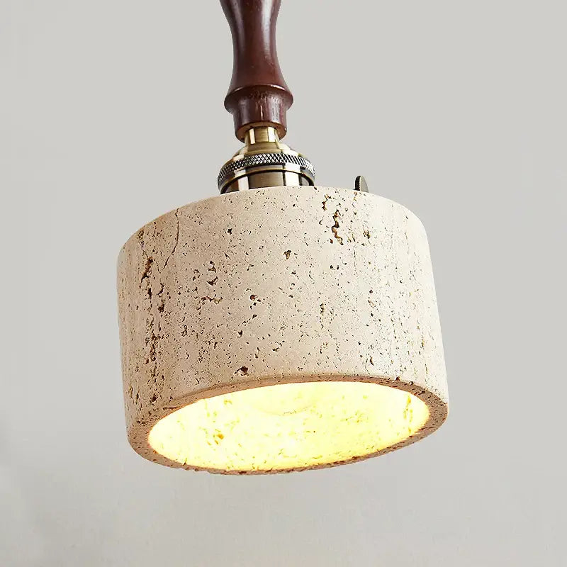 Rustic industrial wood and concrete wall sconce bedroom light