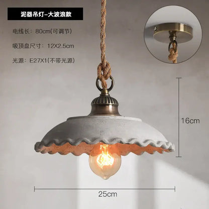 Rustic off white ceramic pendant light kitchen twisted rope trio