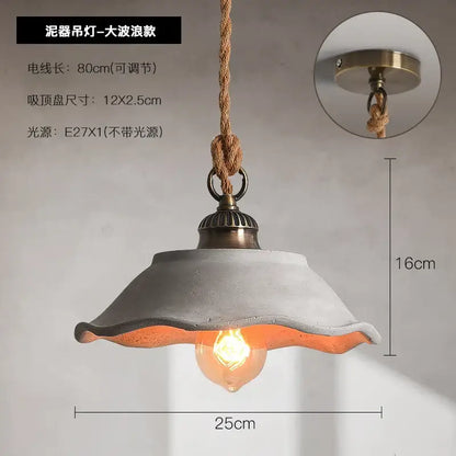 Rustic off white ceramic pendant light kitchen twisted rope trio