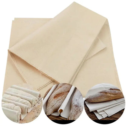 Rustic off-white linen flax cloth baking mat kitchen tool set