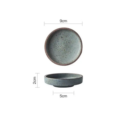 Rustic speckled ceramic sauce dishes dining room snack plates