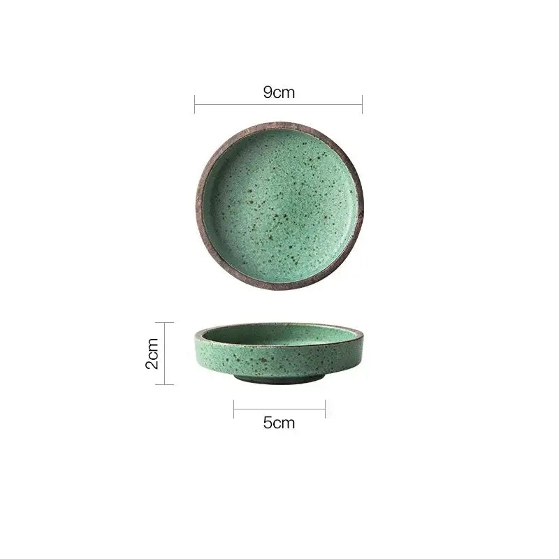 Rustic speckled ceramic sauce dishes dining room snack plates