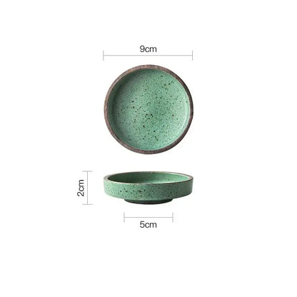 Rustic speckled ceramic sauce dishes dining room snack plates