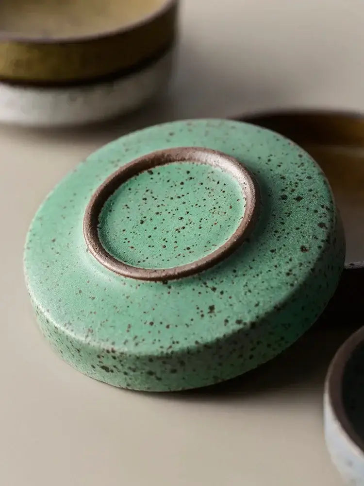 Rustic speckled ceramic sauce dishes dining room snack plates