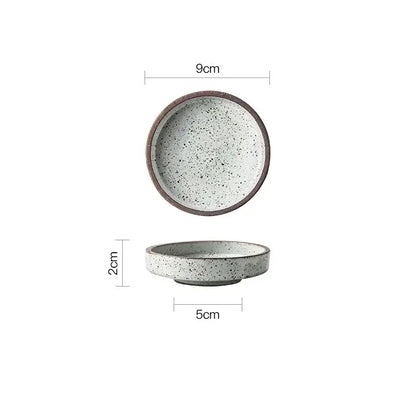 Rustic speckled ceramic sauce dishes dining room snack plates