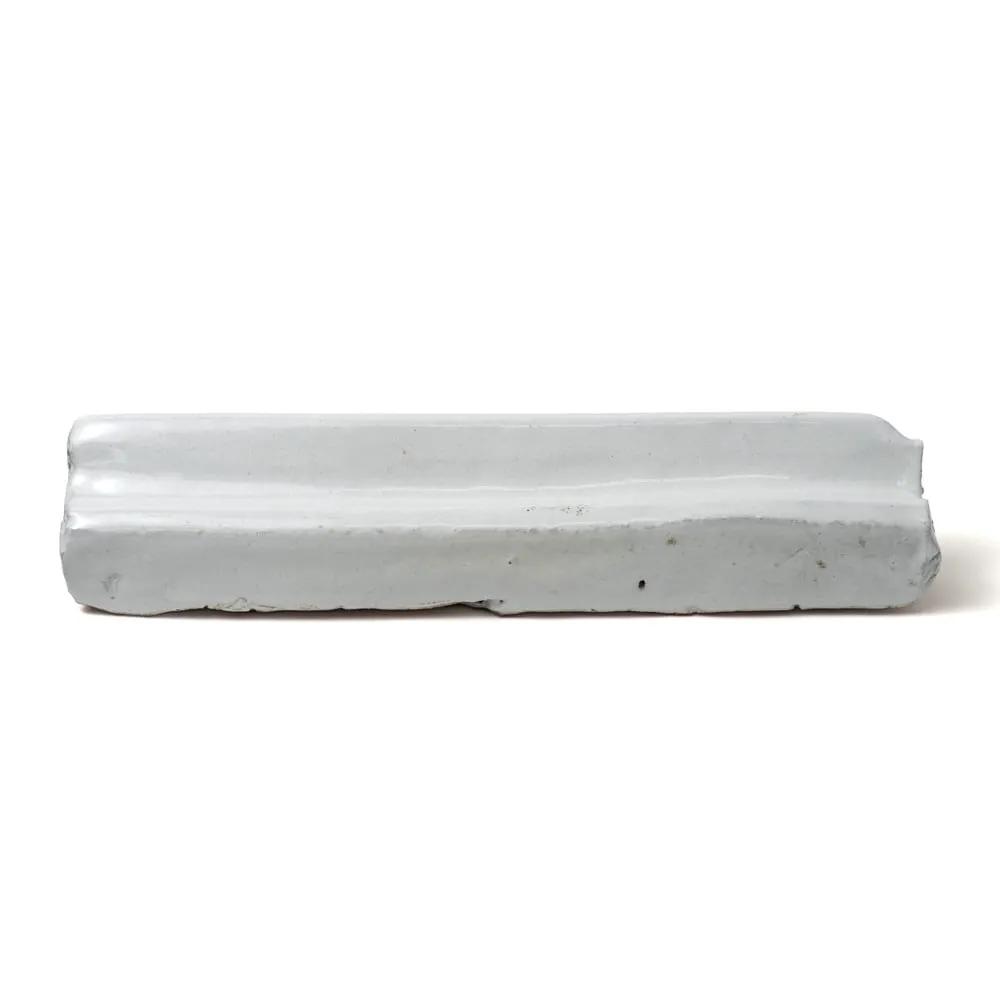Rustic White Rail Glazed Terracotta Moldings 2x8