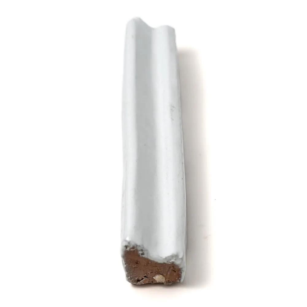 Rustic White Rail Glazed Terracotta Moldings 2x8