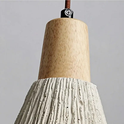 Rustic wood and gray wall light fixture bedroom sconce with pull chain