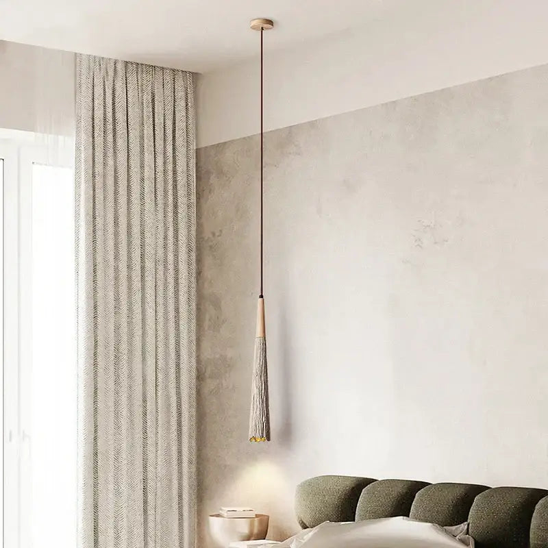 Rustic woven grayish brown designer pendant lamps collection bedroom