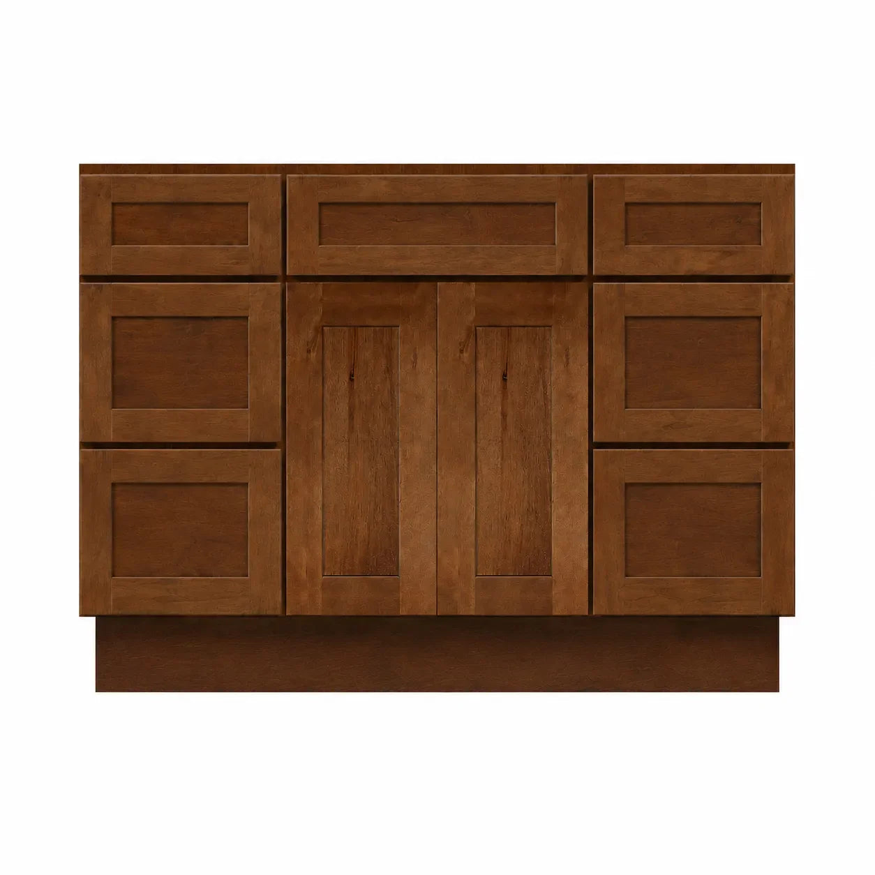 48 Inch Rustic Shaker Recessed Single Sink Bathroom Vanity with Drawers