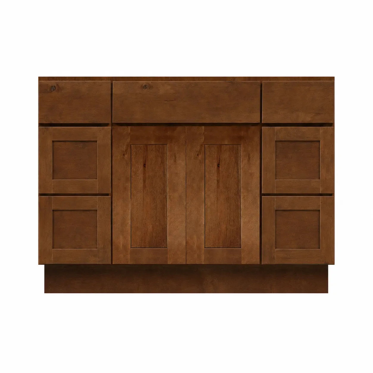 48 Inch Rustic Shaker Slab Front Vanity Sink Base w/ Drawers