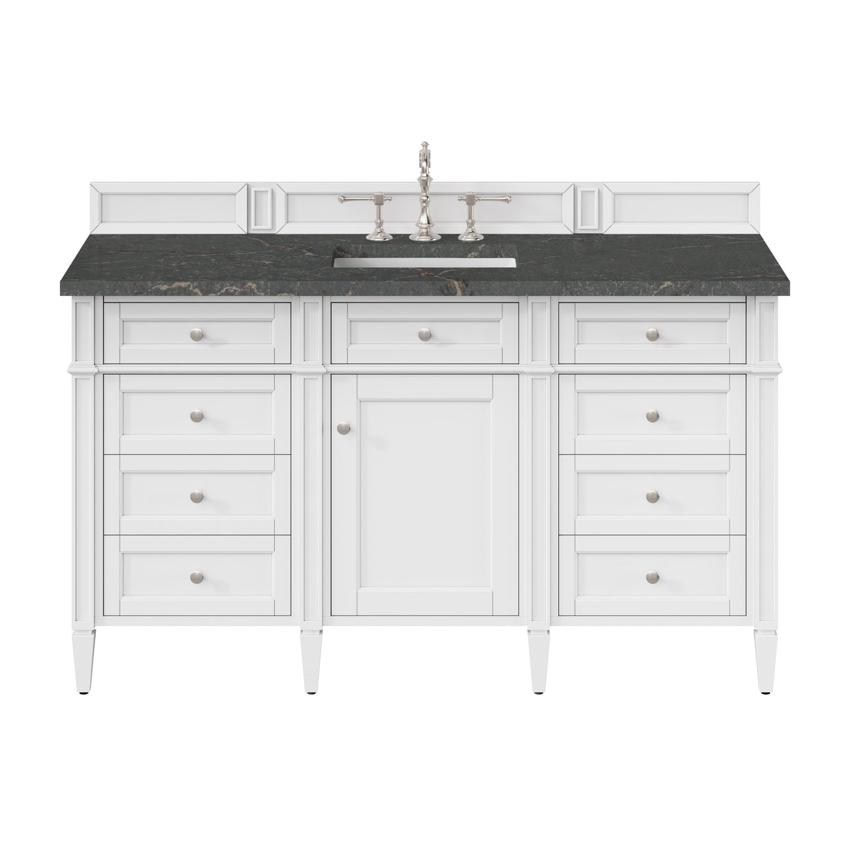James Martin Brittany 60" Single Bathroom Vanity, Bright White