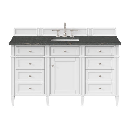 James Martin Brittany 60" Single Bathroom Vanity, Bright White