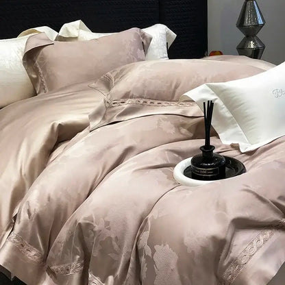 Sage green 1000tc lyocell cotton bedding set bedroom floral lace