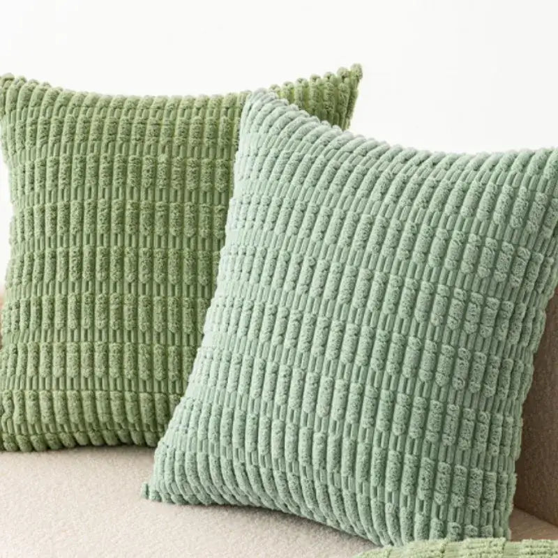 Sage green corduroy velvet pillowcase set of 2 living room cushions