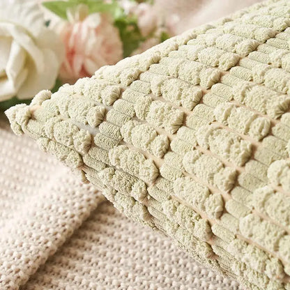 Sage green corduroy velvet pillowcase set of 2 living room cushions
