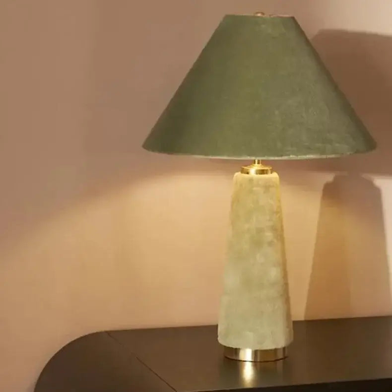 Sage green cotton velvet floor lamp living room light