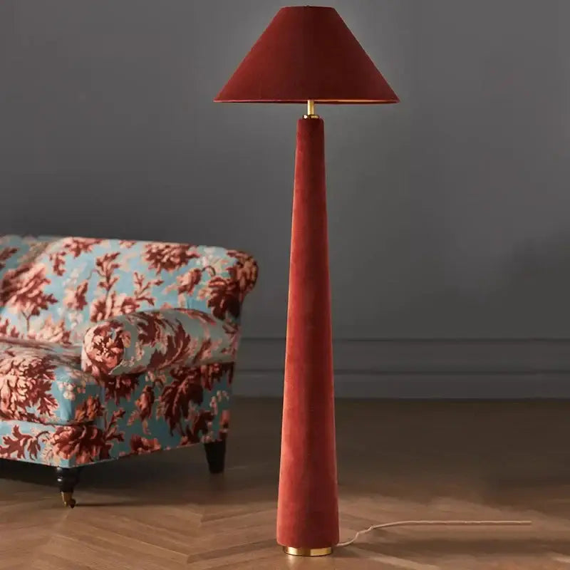 Sage green cotton velvet floor lamp living room light