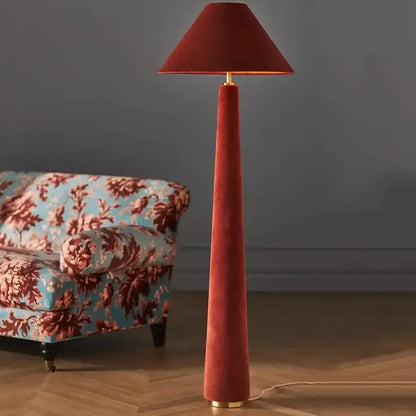 Sage green cotton velvet floor lamp living room light