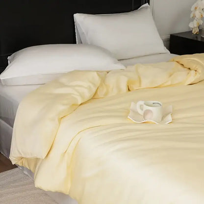 Sage green double layer satin queen duvet set bedroom bedding