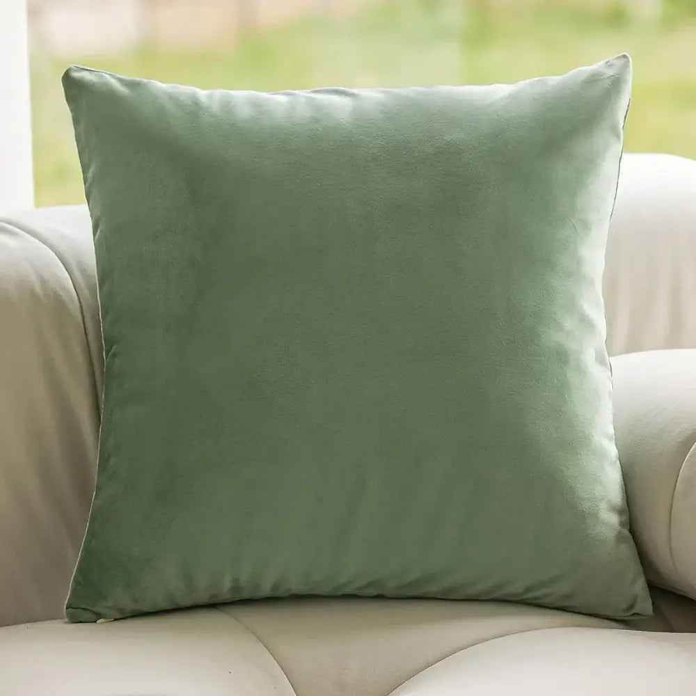 Sage green plant jacquard pillow covers living room decor