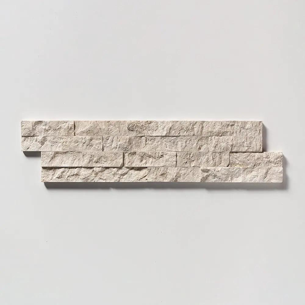 Sahara Beige Rock Face 2x6 Marble Mosaics 12x14