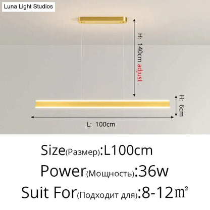 DecorBites™ Salix V - Modern Minimalist Led Dimmable Bar Pendant Light
