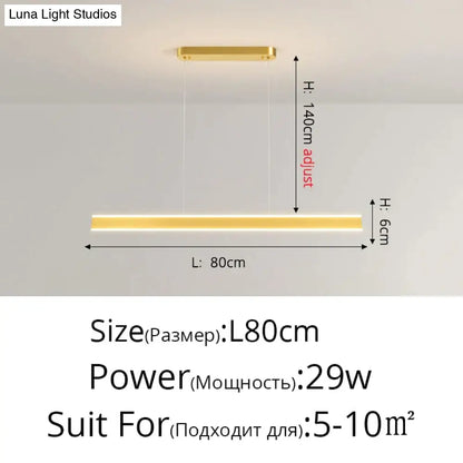 DecorBites™ Salix V - Modern Minimalist Led Dimmable Bar Pendant Light