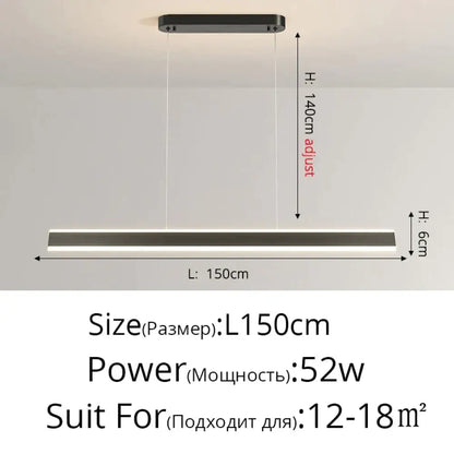 DecorBites™ Salix V - Modern Minimalist Led Dimmable Bar Pendant Light