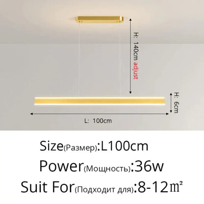 DecorBites™ Salix V - Modern Minimalist Led Dimmable Bar Pendant Light