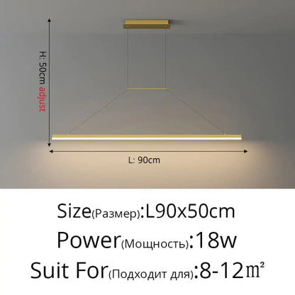 DecorBites™ Salix V - Modern Minimalist Led Dimmable Bar Pendant Light