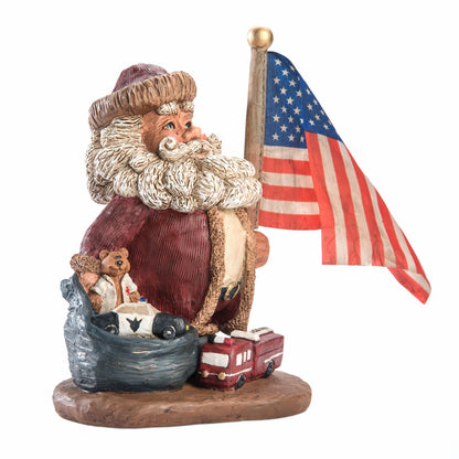 Patriotic Santa Figurine | Bert Anderson Collection