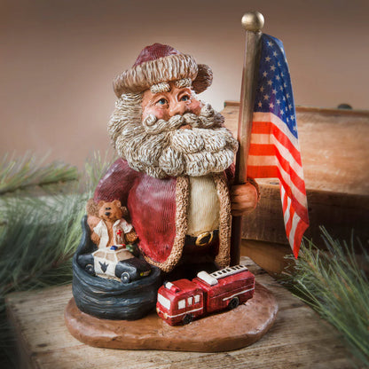 Patriotic Santa Figurine | Bert Anderson Collection