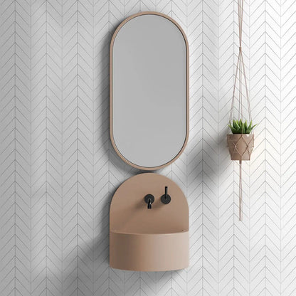 Cotton Matte Chevron Ceramic Tiles 2x6