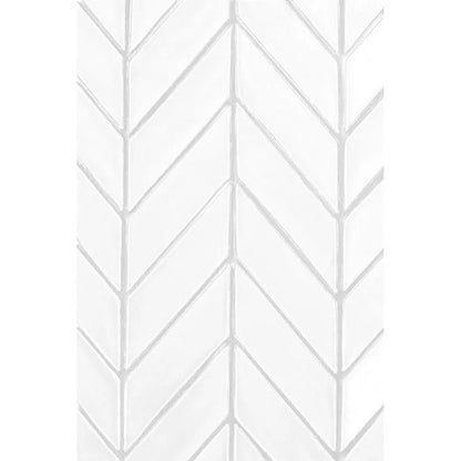 Cotton Matte Chevron Ceramic Tiles 2x6