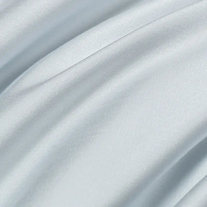 Satin light blue bedding set – solid color bedroom duvet cover